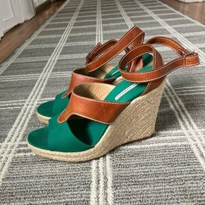 Anya Hindmarch Size 7 Green Espadrilles